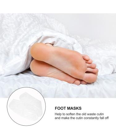 FOMIYES 4 Pairs Footsticker Foot Mask Sandwich Container Cracked Heel Repair Cracked Heel Socks Effective Foot Masks Toe Dividers for Nail Polish Peeling Hydrating White Abs Accessories - Buy Online on GoSupps.com
