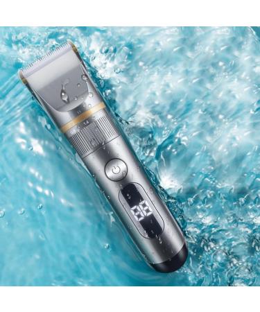 Professional Electric Clipper with Intelligent Battery Display | Barber Shop Tool - 185mm Gray - Buy Online on GoSupps.com