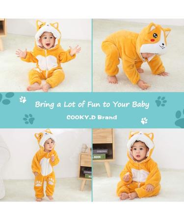 COOKY.D Winter Hooded Romper Jumpsuit - Unisex, 2-36 Months (2-5 Months) - Dog Design - Buy Online on GoSupps.com