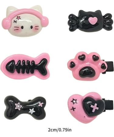 Gothic Plastic Hair Clip Barrettes For Woman Y2K Girls Cute Head Bone Heart Hairpins Hair Accessories Dura - Buy Online on GoSupps.com