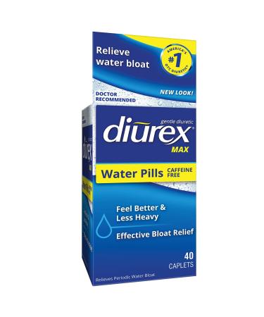 Diurex Max - Maximum Strength Caffeine Free Diuretic Water Pills - Relieve Water Bloat