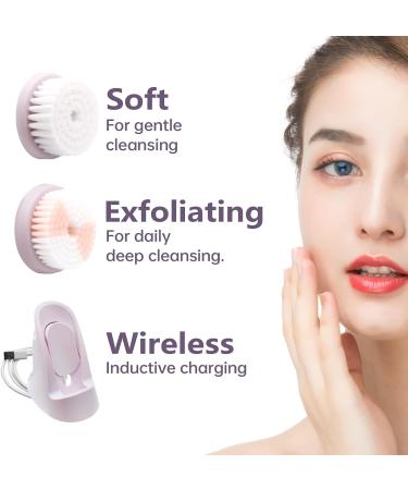 SUNMAY Electric Facial Cleansing Brush - Rechargeable Face Scrubber | IPX7 Waterproof & 4 Modes | Exfoliating and Massaging Brush Heads - Buy Online on GoSupps.com