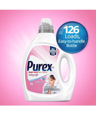 Purex Liquid Baby Laundry Detergent - Baby Soft Scent 2X Concentrated 252 Loads 2 Pack - Gentle & Effective for Baby Clothes - Buy Online on GoSupps.com