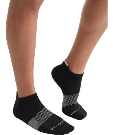 Icebreaker Women's Multisport Light Cushion Micro Socks - Black/Snow/Metro Heather | Comfortable & Durable Outdoor Socks - Buy Online on GoSupps.com