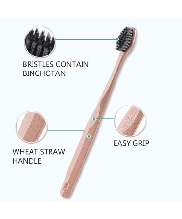 SUICRA Charcoal Bristle Toothbrush - Thin Cone Tip Adult Teeth Cleaning Brush for Optimal Oral Care - Buy Online on GoSupps.com
