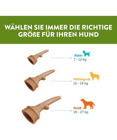 Whimzees Antler Chews for Medium Dogs | Natural Grain-Free Calming Snack | 12 Pieces - Buy Online on GoSupps.com