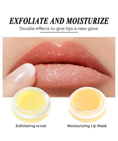 Lip Sleeping Mask & Scrub Duo for Repairing Dry, Cracked Lips - Orange Lip Moisturizer Treatment - Buy Online on GoSupps.com