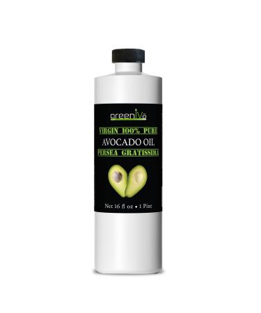 GreenIVe - Avocado Oil - 100% Pure Avocado Oil - Cold Pressed - Virgin - Exclusively on Amazon (16 Ounce)