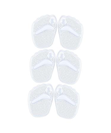 FRCOLOR 3 Pairs Liner Silicone Ball Non-Slip Foot Non-Slip mat Massage Cushion Forefoot pad Insole Shoe Massage Insole pad Front pad Front Insole Floor mat High Heel Soft Girl Half pad
