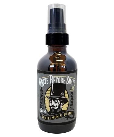 GRAVE BEFORE SHAVE  Gentlemen's Blend Beard Oil (Bourbon/Sandal Wood Scent) 4 oz. BIG BOTTLE Gentlemen's Blend (Bourbon with Sandalwood) 4 Fl Oz (Pack of 1)
