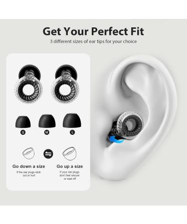 Yawsoy Concert Ear Plugs - High Fidelity Noise Cancelling Reusable for Musicians & Raves 20dB Hearing Protection 6 Pairs S/M/L Tips (Clear) - International Shipping Available - Buy Online on GoSupps.com