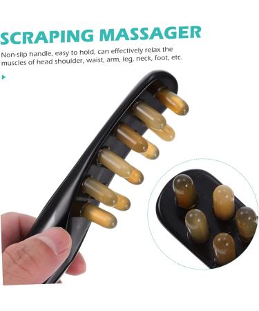 EXCEART Masseur Des M ridiens Du Dos Tige De Grattage Peigne Corne De B uf Grattoir Masseur Du Chevelu - Buy Online on GoSupps.com