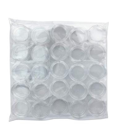 Beauticom 3G/3ML Round Clear Jars with Screw Cap Lids - 25 Pack Clear Containers for Beads, Gems, Glitter, and Charms - BPA Free - Buy Online on GoSupps.com