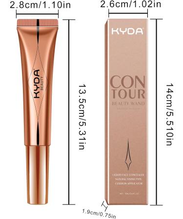 KYDA Contour Beauty Wand Liquid Face Concealer - High Coverage Concealing Cushion with Natural Matte Finish - Long Lasting & Silky Stick - #02 Light Medium 18.00 ml - Buy Online on GoSupps.com