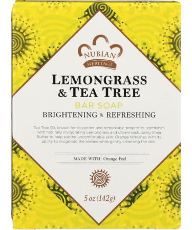 Nubian Heritage- Lemongrass & Tea Tree Soap Orange Peel 5oz 141 grams