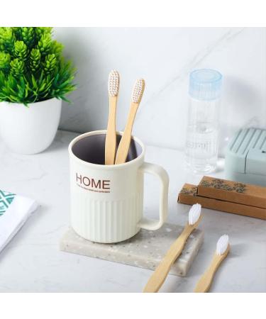 20PCS Bamboo Toothbrushes | Soft Bristles | Biodegradable Natural Wooden | White | Portable | Plastic-Free | Eco-Friendly | Men Women Travel - Buy Online on GoSupps.com