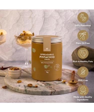 ORIGONUTS Pate de Pistache 54% Pistaches Creme Pistache - Base pour G teau Creme Dessertes Glace Patisserie Chocolat Dubai - Sans Colorants Sans Huile de Palme - 1 kg Pistache avec sucre 1 kg (Lot de 1) - Buy Online on GoSupps.com