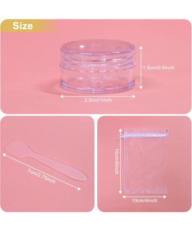 Sumdirect 100 pcs Transparent Cosmetic Containers with Lids for Cream Lip Balm & Lotion + 10 Organza Pouch - Ideal for Travel & DIY Projects - Buy Online on GoSupps.com