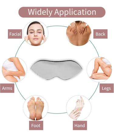 Upgrade Your Beauty Routine with Stainless Steel Gua Sha Facial Tools for Tight Skin Massage - Shop Now! - Buy Online on GoSupps.com