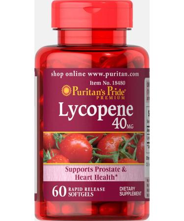 Puritan's Pride Lycopene 40 mg, Supplement for Prostate and Heart Health Support**, Contains Antioxidant Properties**, 60 Rapid Release Softgels 60 Count (Pack of 1) - Buy Online on GoSupps.com