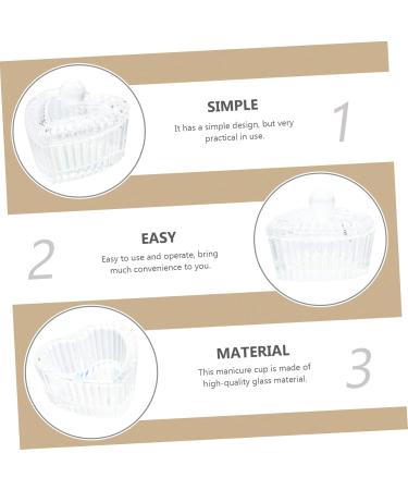 Beaupretty Dazzle Nail Polish Nail Art Liquid Cup Acrylic Liquid Bowl Nail Liquid Container jewelry holder clear dappen dishes cup clear tumbler Nail Salon Supply pedicure jewelry medium Assorted Color - Buy Online on GoSupps.com