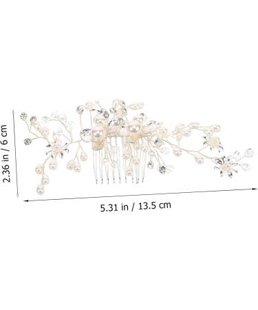 Ipetboom Bridal Comb Girls Accessories Flower Girl Hair Accessory Accesorios Para Comb Headband Bridal Hair Comb Bridal Headdress Wedding Headpiece Tiara Bride Hair Accessories Alloy Pearl - Buy Online on GoSupps.com