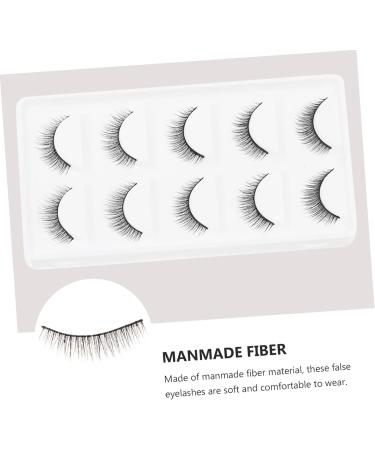 minkissy 10 Pairs Short False Eyelashes Handmade Eyelashes 3d Artificial Eyelashes Thick Cross Eyelashes 3d Fake Eyelashes Lashes Fake Lashes Extend 6d Artificial Fiber Cosmetic - Buy Online on GoSupps.com