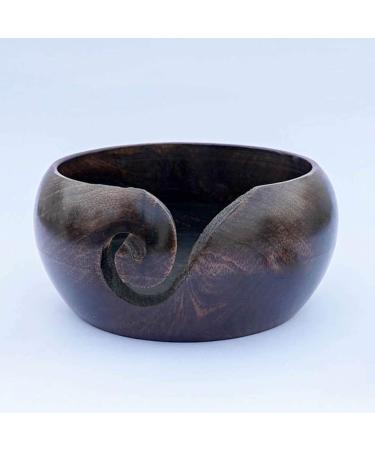 NIRMAN Handmade Indian Mango Wood Yarn Bowl for Knitting and Crochet (6x6x3'') - Buy Online on GoSupps.com