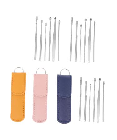 MAGICLULU 3 Sets Ear Picking Tool Stainless Steel Earpick Safety Ear Spoon Earwax Ear Swabs Ear Cleaning Tool Ear Scraper Healthy Ear Picks Chinese Ear Pick Ear Scoop Pu Spiral