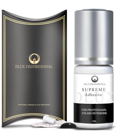 Professional Eyelash Extension Glue for Professionals Latex Free 8 Week Retention Semi-Permanent Individual and Volume Lashes (Supreme 1 sec)