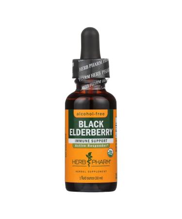 HERB PHARM Organic Black Elderberry Glycerite 1 FZ/30 ml