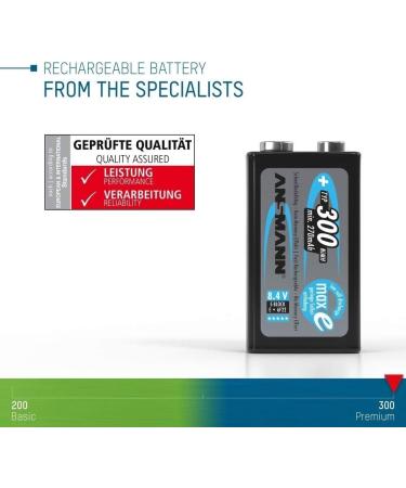Ansmann 9V Rechargeable Battery 300mAh (6-Pack) with Batterybox - Low Self Discharge NiMH for International Shipping - Buy Online on GoSupps.com