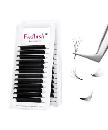 Fadlash Easy Fan Lashes DD Curl 0.07 13-16mm Mixed Length Russian Lashes Natural Look Self Fanning Eye Lashes Automatic Blooming Russian Eyelashes Extensions(0.07-DD-1316) 13-16 mm 0.07-DD