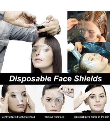Kalolary 50 Pcs Hairdressing Transparent Visors - Haircut & Coloring Facial Protection for Salons - Buy Online on GoSupps.com