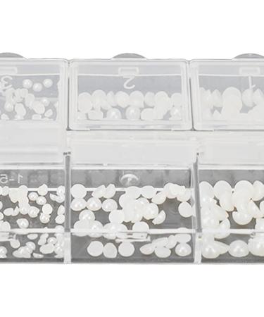 BROLEO Nail Charms Durable Decorative Nail Art Rhinestones White Small 5 Boxes Beautiful for Travel for Girls (DQ-A02) - Buy Online on GoSupps.com