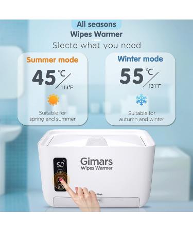 Gimars Wet Wipe Warmer with LED Temperature Control - Gentle Heating for Baby Diaper Wipes - Buy Online on GoSupps.com
