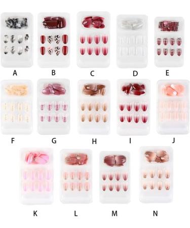 dijiusidy False Nail Fashionable Various Shapes Fingernail Full Coverage Strong Viscosity Adjustable Paster for Manicure Art 31 F741 31 1 count (Pack of 1) - Buy Online on GoSupps.com