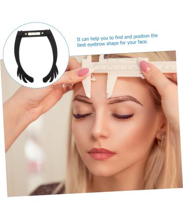 Housoutil Eyebrow Stencil Microblading Ruler Eyebrow Ruler Positioning Ruler Ink Line Aluminum Alloy 25.5x1.3cm Black - Buy Online on GoSupps.com
