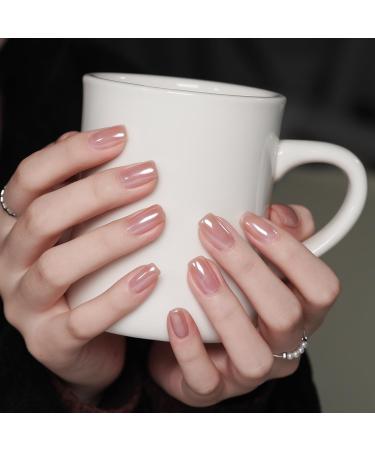 GAOY Chrome Nail Powder Mirror Effect Pearlescent Shimmer Glitter Pigment Mermaid Aurora Nail Art Decorations Pearl White