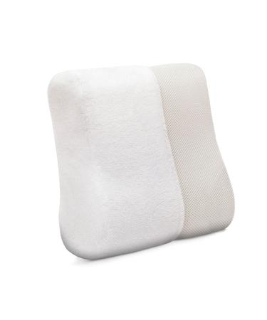 MICRODRY Dual Function Cushioned Bath Pillow with Removable Cover & Freshening CharTech Technology  12 x12 x4   White