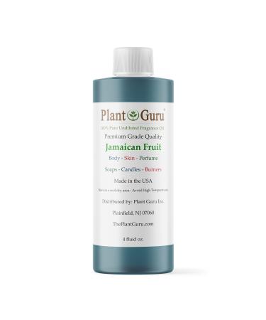 Plant Guru Jamaican Fruit Fragrance Oil 4 fl. oz. - Scented Oil for DIY Soap Making Candles Bath Bombs Aromatherapy Reed Diffusers
