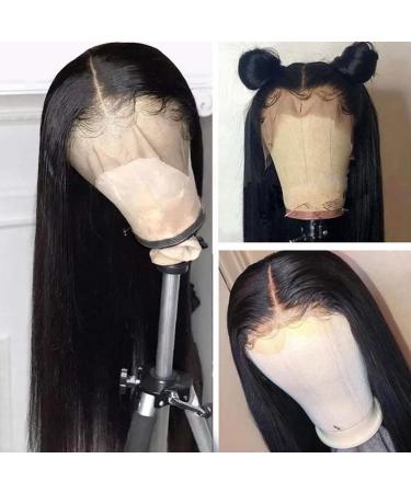 30 Inch HD Lace Front Human Hair Wig | Pre Plucked 160% Density Straight Brazilian Virgin Hair | Natural Hairline for Black Women | 13x4 Transparent Lace Wig with Baby Hair - Buy Online on GoSupps.com