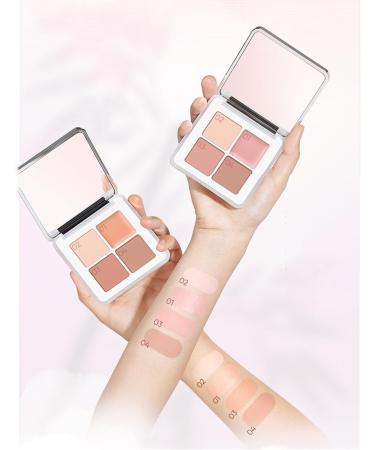 LTLWSH 4 Colors Light Luxury Matte Blush Powder Bright Shimmer Contour and Highlight Blush Palette with Blush Brush - Buy Online on GoSupps.com