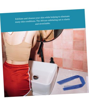 Hemoton 8 Pcs Bath Towel Set - African Shower Net, Body Brush, Washcloth, Scrubber - Exfoliating Body Sponge - Blue - 80X30CM - Women's Hair Towel - Men's Bath Scrubs - Buy Online on GoSupps.com