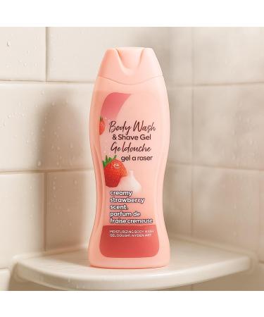 Body Wash and Shave Gel with Creamy Strawberry Aroma 20 fl oz Bottle for Daily Shower Use Smooth Lather Formula for Regular Bathing and Routine Personal Care - Buy Online on GoSupps.com