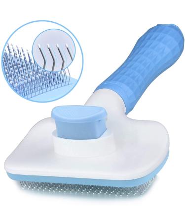 TIMINGILA Self Cleaning Slicker Brush for Dogs and Cats,Pet Grooming Tool,Removes Undercoat,Shedding Mats and Tangled Hair ,Dander,Dirt, Massages particle,Improves Circulation blue-1
