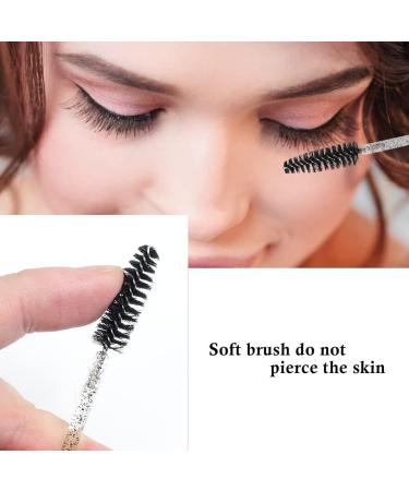 KELYDI 60 PCS Disposable Eyelash Brushes Eyebrow Castor Oil Brush Mascara Wands Cosmetic Makeup Tools (Black) - Buy Online on GoSupps.com