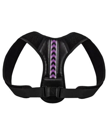 Clavicle Spine Support Reshape Your Body Home Office Sport Upper Back Neck Brace Adjustable Back Shoulder Posture Corrector Belt (Color : Blue Size : XL-Weight (90-120KG)) Purple M for weight (40-70KG )