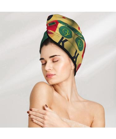 Quick-Dry Coral Velvet Hair Cap - School Math Symbols | Perfect Travel Towel Wrap for Men & Women - Buy Online on GoSupps.com