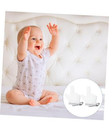 Totority 1 Pair Anti-Eating Gloves Baby Mitts Stop Thumb Gloves Stop Sucking Finger Gloves Infant Stop Thumb Gloves Baby White Anti-Eating Hands Orthotics Nylon Baby Stop Thumb Gloves White 13x7.5cm - Buy Online on GoSupps.com